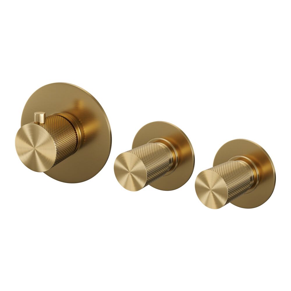 Brauer Gold Carving Inbouw Thermostaat - Goud - 8720359390653