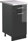 Vicco Keukenonderkast R-Line, Antraciet Hoogglans/Antraciet, 40 cm