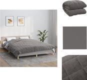vidaXL Verzwaringsdeken Grijs 220x230 cm 15 kg Badstof
