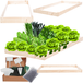 Modo24 ZP09 Carré Potager Surélevé En Escalier Modulable, Bois De Pin, Herbes/légumes, Jardin/terrasse/balcon, 9x60x60 Cm, Naturel