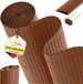 Sol Royal P12 PVC Pare-vue 100x500 cm Triple Renforcé Plastique Balcon Clôture d'intimité avec Clips & Bande de recouvrement JardinClôture Protection contre le vent Résistant aux intempéries Résistant aux UV Brun