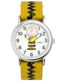 Timex Peanuts Weekender Charlie Brown TW2R41100 Montre - Nylon - Jaune - Ø 38 mm