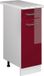 Vicco R-Line Meuble bas de cuisine – 30 cm, WB Marbre Rouge laqué brillant