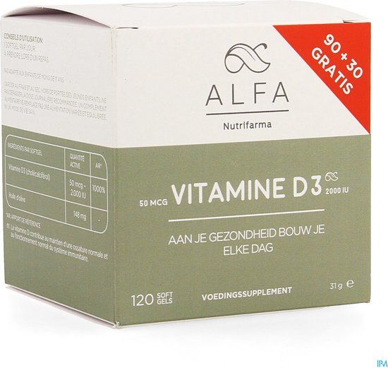 Alfa Vitamine D3 50mcg Softgel 120