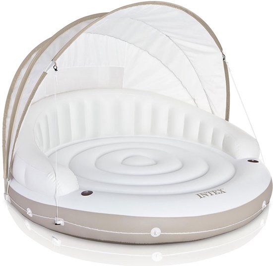 Intex Canopy Island - 224 x 150 x 165 cm - Wit/Bruin