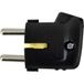 N & L 10944 Fiche coudée avec terre plastique 230 V Noir