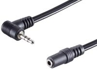 1aTTack.de 1x 0,2 m - Zwarte haakse jackplug 2,5 mm naar 3,5 mm jackaansluiting stereo adapterkabel met gegoten stekkers en vernikkelde contacten. Perfect voor hifi-hoofdtelefoons en audioapparatuur.