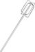 Garde sans marque en acier inoxydable - Fouet de cuisine pour perceuse - Mélange efficace - Poignée ergonomique - 40 cm - Argent