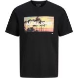 JACK & JONES Jjindiana Tee Ss Crew Neck Heren (1 stuk), zwart.