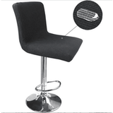 Housse de chaise de bar 2 pièces, housse de chaise noire