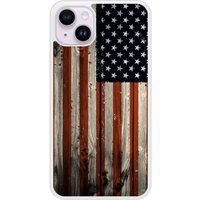 USA Hood Bedrukt siliconen hoesje compatibel met iPhone 15 Plus