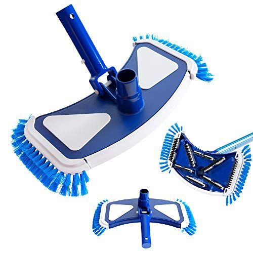 Arebos Zwembadzuigborstel - 35 cm - blauw-wit