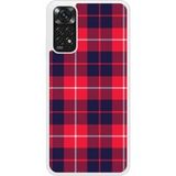 Redmi Bedrukt siliconen hoesje compatibel met Redmi Note 11 4G Tartan Rouge 2
