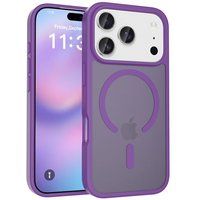 SZSMART IK17 Matte TPU-telefoonhoes, magnetisch en valbestendig voor iPhone 17 Pro - Donker Paars