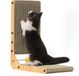 FUKUMARU Planche griffoir en forme de L pour chat, 48 cm de haut, avec balle