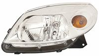 TarosTrade 37-0150-L-6108 elektrische koplamp met chroomrand zonder motor links