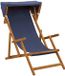 vidaXL Ligstoel 3 Posities Massief Eucalyptushout Blauw