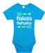 Bellatio Decorations Baby rompertje - hakuna mapoopoo - blauw - kraam cadeau - babyshower 56