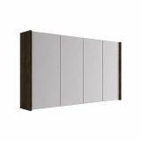 Saniclass Holz Pure armoire à miroir – 140x63x16 cm – Chêne charcoal SW1482373/SW1420837