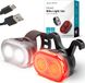 Inlustro Smart Fietslamp Set - Achterlicht met Remsensor / Zadelbevestiging - LED Fietslampjes Rood en Wit - Fietslicht Koplamp Voorlicht - USB Oplaadbaar / Waterdicht