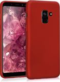 kwmobile telefoonhoesje geschikt voor Samsung Galaxy A8 (2018) - Hoesje voor smartphone - Back cover in metallic donkerrood
