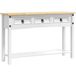 Corona Table d'appoint Corona blanc 114 x 34,5 x 73 cm pin massif