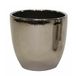 Mega Collections Bloempot Emperor Bullet - rond - zilver - D29 x H30 cm - glans