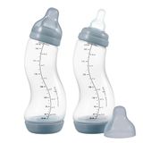 Difrax Babyfles Natural - 250 ml - Wit - 2 Stuks - S-fles - Anti Koliek