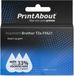 PrintAbout TZe-FX621 Zwart op geel (9 mm) tape geschikt voor Brother