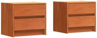 vidaXL Nachtkastjes 2 stuks Wasbruin Grenenhout 40 x 30.5 x 35.5 cm