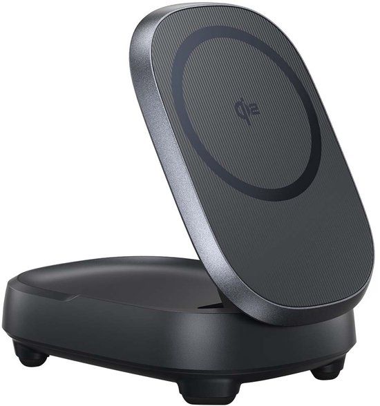 Iniu MagPro 15W Qi2 MagSafe draadloos oplaadstation met intrekbare standaard, Zwart
