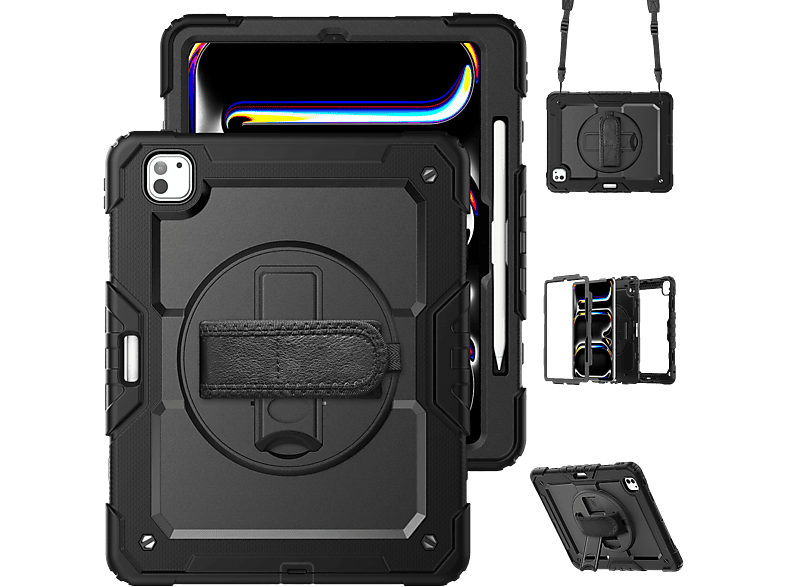 JustinCase MM Shockproof Case voor iPad Pro 13 2024 (7th Gen) - Zwart