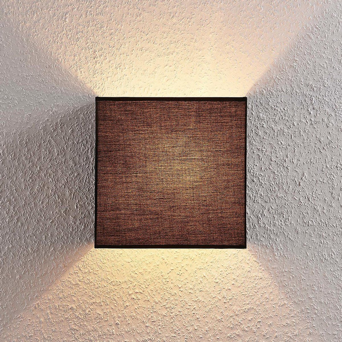 Lindby - Wandlamp - 1licht - stof, metaal - H: 25 cm - E27 - , chroom