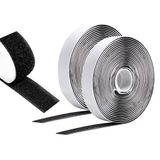 Vinabo Zelfklevend klittenband, 5 m x 20 mm, zwart, haak lus
