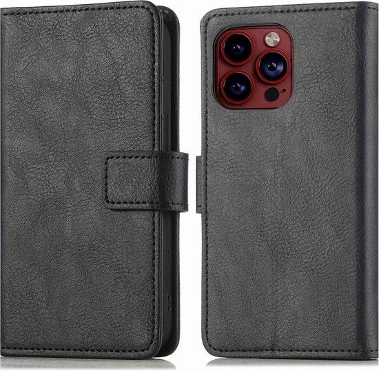 iMoshion Book Case for iPhone 15 Pro - Black - with Card Holder