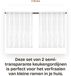 Dailygoods Rideaux de cuisine semi-transparents 2 pièces Polyester Blanc 76x60cm