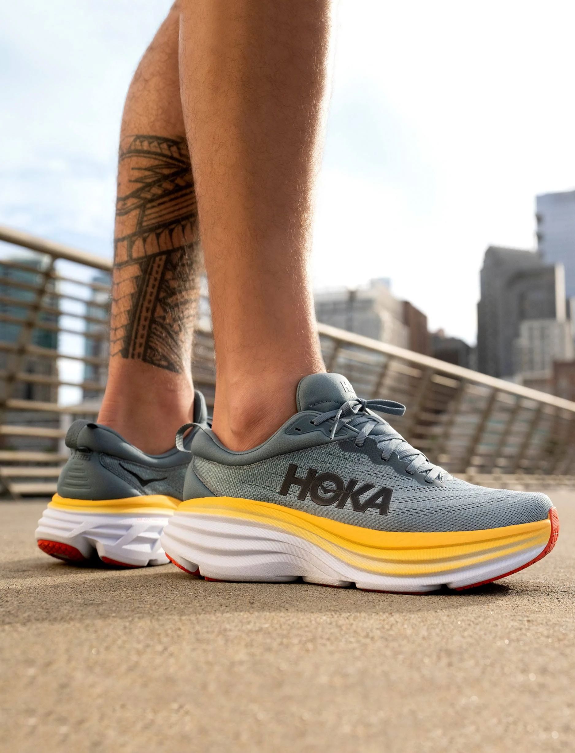 Hoka One One Bondi 8 Heren Hardloopschoenen - Blauw - Maat 44 2/3