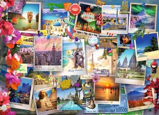 Ravensburger Erwachsenenpuzzle 500 Teile - Weltreise - Pinnwand