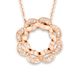 Orphelia ZH-7127/RG - Ketting met hanger bloem - 925 zilver - zirkonia - 45 cm