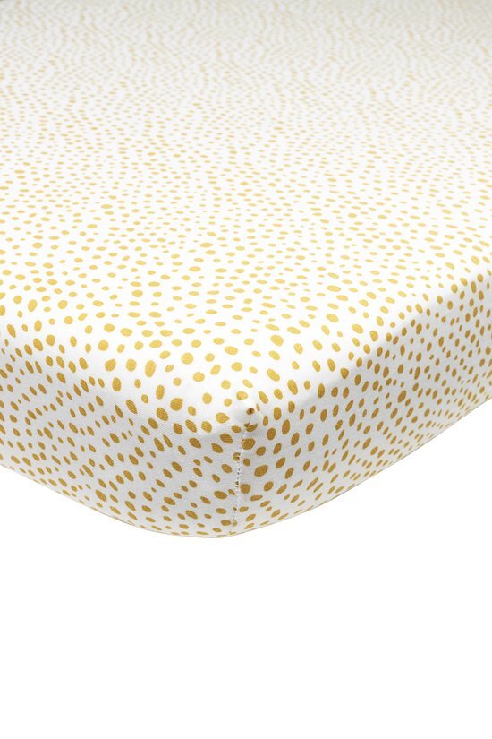 Meyco Baby Cheetah hoeslaken boxmatras - honey gold - 75x95cm