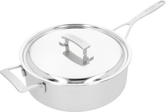 Demeyere Industry 5 Hapjespan met deksel - 28cm - 5-laags RVS - Silvinox