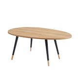 BAÏTA Biologische salontafel – kleur hout en zwart – L 98 cm