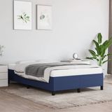 vidaXL Cadre de lit sans matelas, bleu, 120x190 cm, tissu