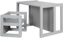 Roba Houten Kinderzitgroep 3-in-1 - Tafel Draaibaar tot Bankje + Krukje - Grijs