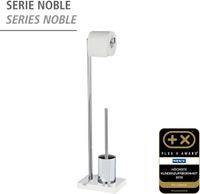 Merkloos / Sans marque Noble White Staande WC-garnituur - Chroom, WC-borstelhouder - Staal - 20x74x15 cm