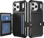 Selected by GSMpunt.nl Apple iPhone 17 Pro Portemonnee Hoesje Geschikt voor Apple iPhone 17 Pro - Back Cover met Pasjeshouder - Telefoonhoesje voor Pinpas - Kaarthouder op Achterkant - Case met Magneet Zwart