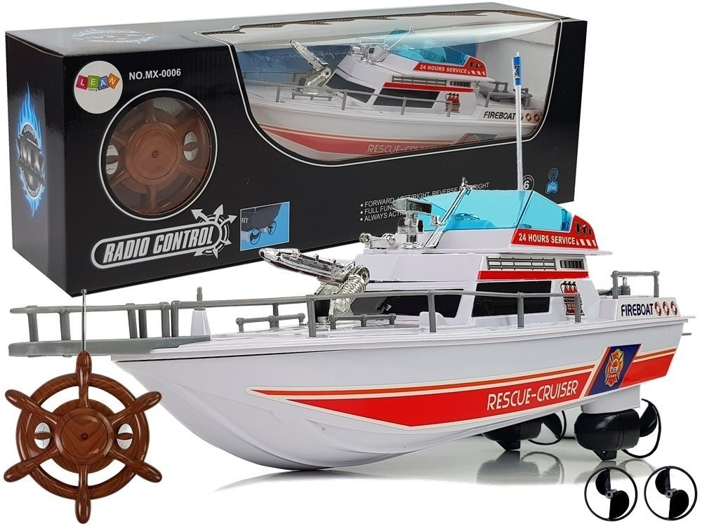 Viking Choice RC bestuurbare boot - brandweer - speelgoedboot - 44x12x15cm