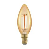 EGLO 11698 LED-lamp 4W E14 1700K Amber Kaars 320lm Dimbaar