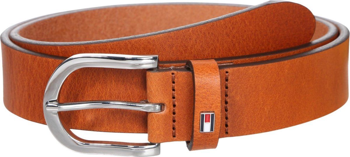 Tommy Hilfiger Danny - Cognac leren riem - 8718941024857