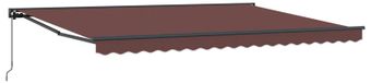 Syfax Handmatige Zonnescherm 4,5 x 3 m Bruin 100% Polyester